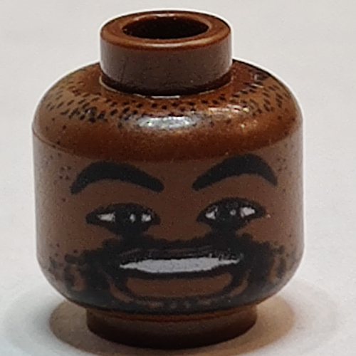 Minifig Head NBA Karl Malone Print Braun