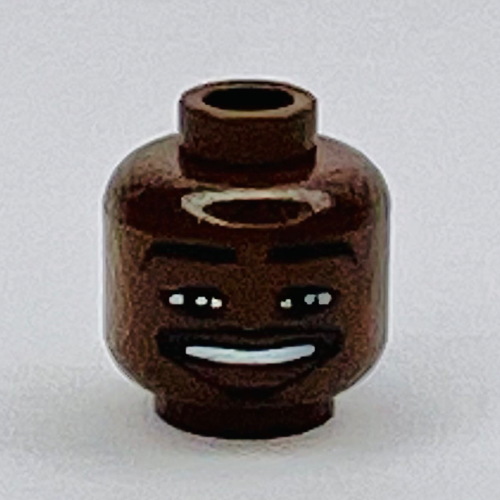 Minifig Head NBA Antoine Walker Print [Blocked Open Stud] Brown