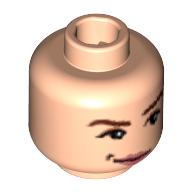 Minifig Head Hermione Granger, Dual Sided, Awake / Asleep Print [Blocked Open Stud] Hellnougat