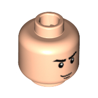 Minifig Head, Eyebrows, Chin Dimple Print Hellnougat