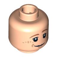Minifig Head Ron Weasley, Dual Sided, Smiling / Scared Print [Blocked Open Stud] Hellnougat