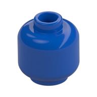 Minifig Head [Plain] [Hollow Stud] Blau