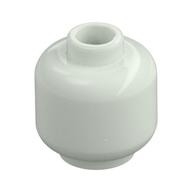 Minifig Head [Plain] [Hollow Stud] Glow in Dark White