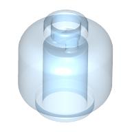 Minifig Head [Plain] [Hollow Stud] Trans-Medium Blue