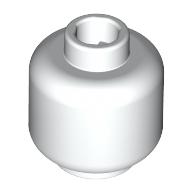 Minifig Head [Plain] [Hollow Stud] White