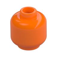 Minifig Head [Plain] [Hollow Stud] Orange