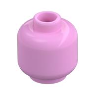 Minifig Head [Plain] [Hollow Stud] Leuchtrosa
