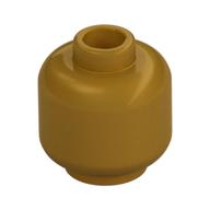 Minifig Head [Plain] [Hollow Stud] Perlgold