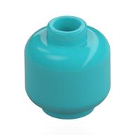 Minifig Head [Plain] [Hollow Stud] Mittelazur