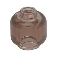 Minifig Head [Plain] [Hollow Stud] Transparent-Braun