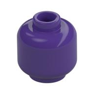 Minifig Head [Plain] [Hollow Stud] Dunkellila