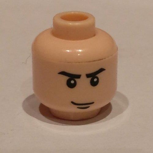 Minifig Head Colonel Hardy / Vern / Cavalry Soldier / Rebel Trooper, Eyebrows, White Pupils and Chin Dimple Print Hellnougat