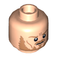 Minifig Head Eomer, Beard and Crow's Feet Frowning / Shouting Print Hellnougat