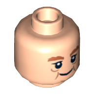 Minifig Head Bombur the Dwarf, Cheek Lines Happy / Surprised Print Hellnougat