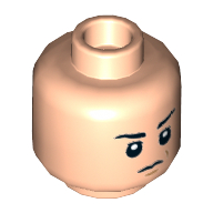Minifig Head Boba Fett, Eyebrows, Scowl / Crooked Malicious Smile Print Hellnougat