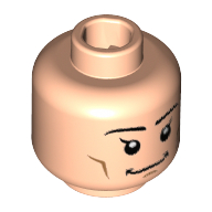 Minifig Head Wonder Twin Zan, Eyebrows, Single Eyelash, Grin Print Hellnougat