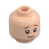 Minifig Head Ron Weasley, Freckles, Reddish Brown Eyebrows, Smile / Scared Print Hellnougat