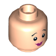 Minifig Head Wilma Flintstone Light Nougat