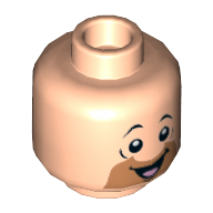 Minifig Head Barney Rubble Hellnougat