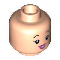 Minifig Head Betty Rubble Light Nougat