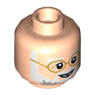 Minifig Head John Hammond, Smile, Missing Tooth Hellnougat