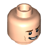 Minifig Head The Flash, Brown Eyebrows, Smile Showing Teeth Print Hellnougat