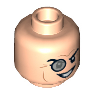 Minifig Head Penguin, Monocle, Raised Right Eyebrow, Wide Grin with Teeth Print Hellnougat