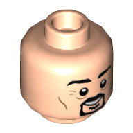 Minifig Head Daily Prophet Photographer, Goatee Beard, Cheek Lines, Smile Hellnougat