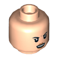 Minifig Head Stormtrooper, Eyelashes, Peach Lips, Angry Print Hellnougat