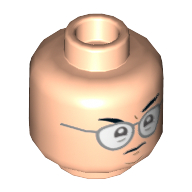 Minifig Head George Costanza, Glasses, Angry Print Hellnougat