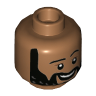 Minifig Head Mo Morrison, Beard, Moustache, Raised Eyebrow print Mittelnougat
