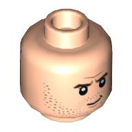 Minifig Head Indiana Jones, Eyebrows, Stubble Beard, Raised Eyebrow Frowning / Spider Webs print Hellnougat