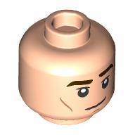 Minifig Head Cedric Diggory / Prince Charming, Dark Brown Eyebrows, Smirk Closed Mouth / Open Mouth print Hellnougat
