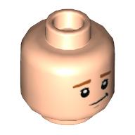Minifig Head Ron Weasley, Dark Orange Eyebrows, Lopsided Smirk / Confused, Raised Eyebrow Hellnougat