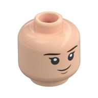 Minifig Head, Reddish Brown Eyebrows, Slight Smile / Scared Print Hellnougat