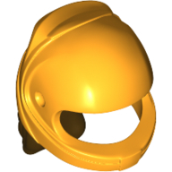 Hair and Helmet, Curly, Dark Brown pattern Bright Light Orange
