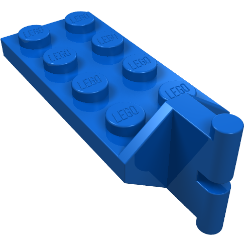 Hinge Plate 2 × 4 with Articulated Joint - Male Blau