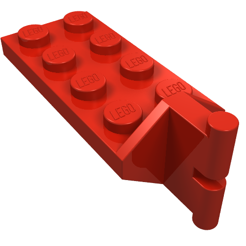 Hinge Plate 2 × 4 with Articulated Joint - Male Rot