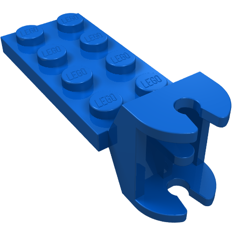 Hinge Plate 2 × 4 with Articulated Joint - Female Blue