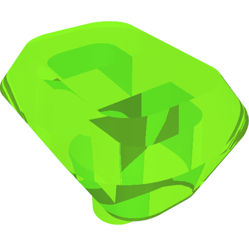 Infinity Stone in Transparent-Hellgrün