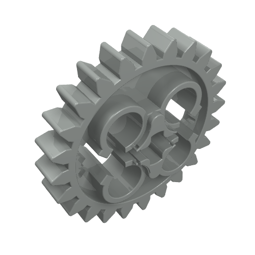 Technic Gear 24 Tooth [Old Style - Three axle holes] Light Gray