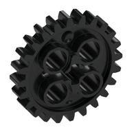 Technic Gear 24 Tooth [New Style with Single Axle Hole] Schwarz