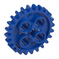 Technic Gear 24 Tooth [New Style with Single Axle Hole] Blue