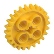 Technic Gear 24 Tooth [New Style with Single Axle Hole] Yellow