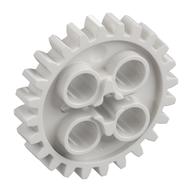 Technic Gear 24 Tooth [New Style with Single Axle Hole] White