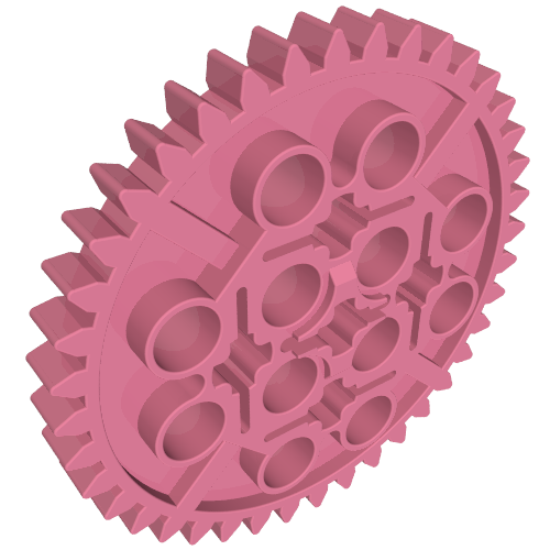 Technic Gear 40 Tooth Mitteldunkelrosa