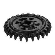 Technic Gear 24 Tooth Crown with Reinforcements [New Style] Black