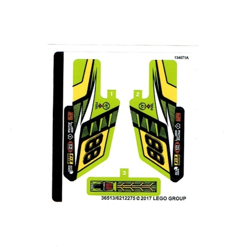 Stickerbogen für Set 42072-1 [Keine Farbe/Beliebige Farbe]