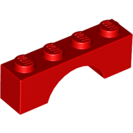 Stein Bogen 1 × 4 Rot