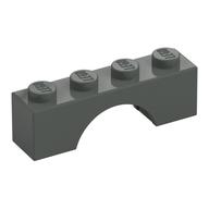 Stein Bogen 1 × 4 Dunkelgrau